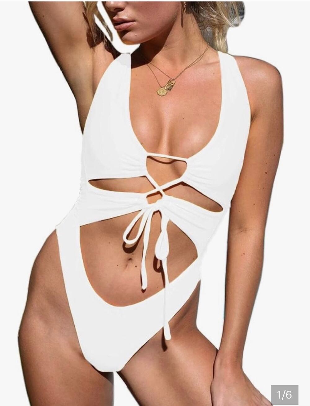 Be Wicked Super sexy white brand new with tags one piece bikini bathing suit szS
